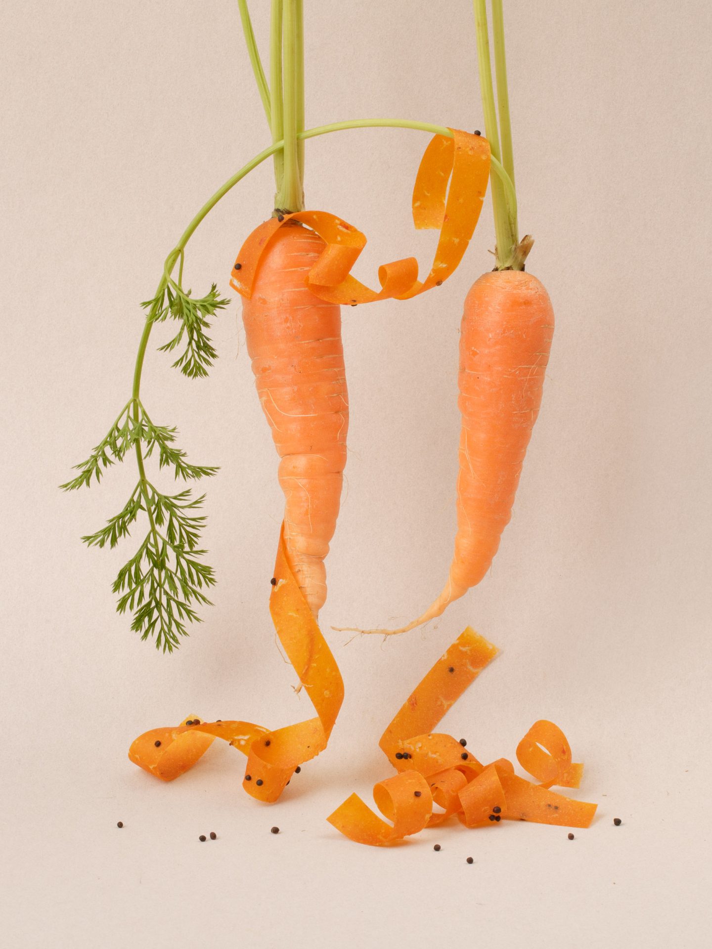 Vikbo torp artesaaniruoka, tuotekuva porkkanaremmit.